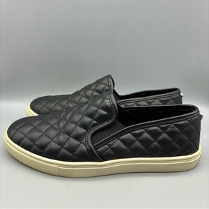 Steve Madden Ecentrcq Shoes Women’s‎ Size 9 M Black Quilted Slip On Sneaker